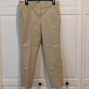 NEW Chaus Slim Fit Stretch Ankle Length Pants Size 8 KHAKI